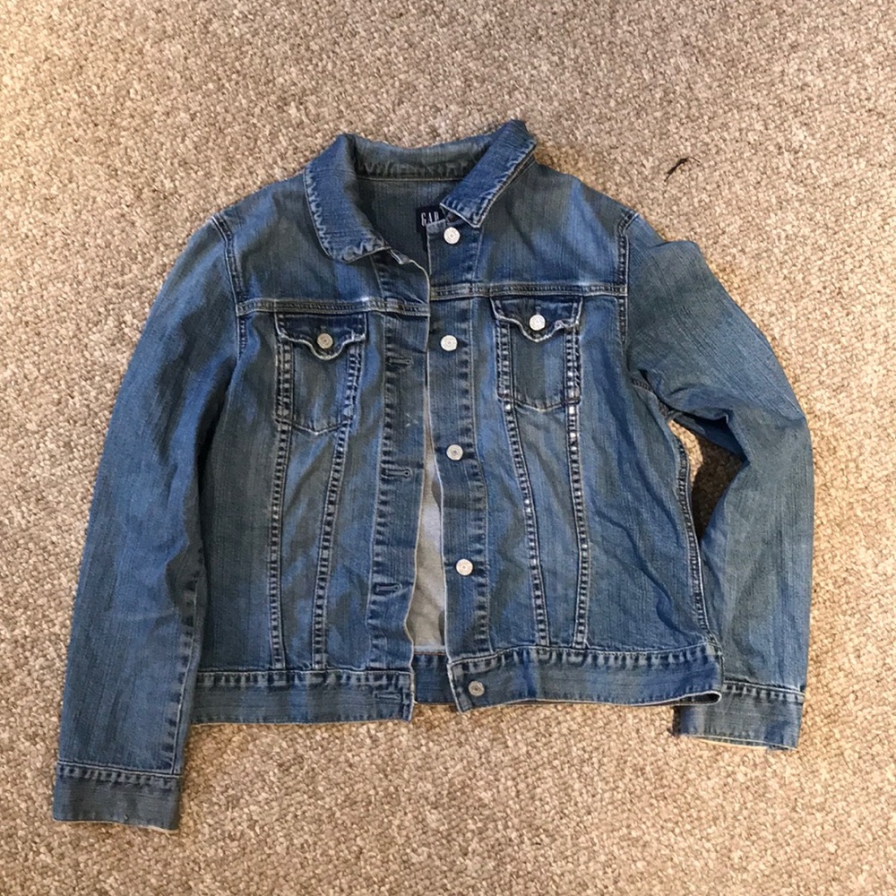 Distressed Denim GAP Jacket